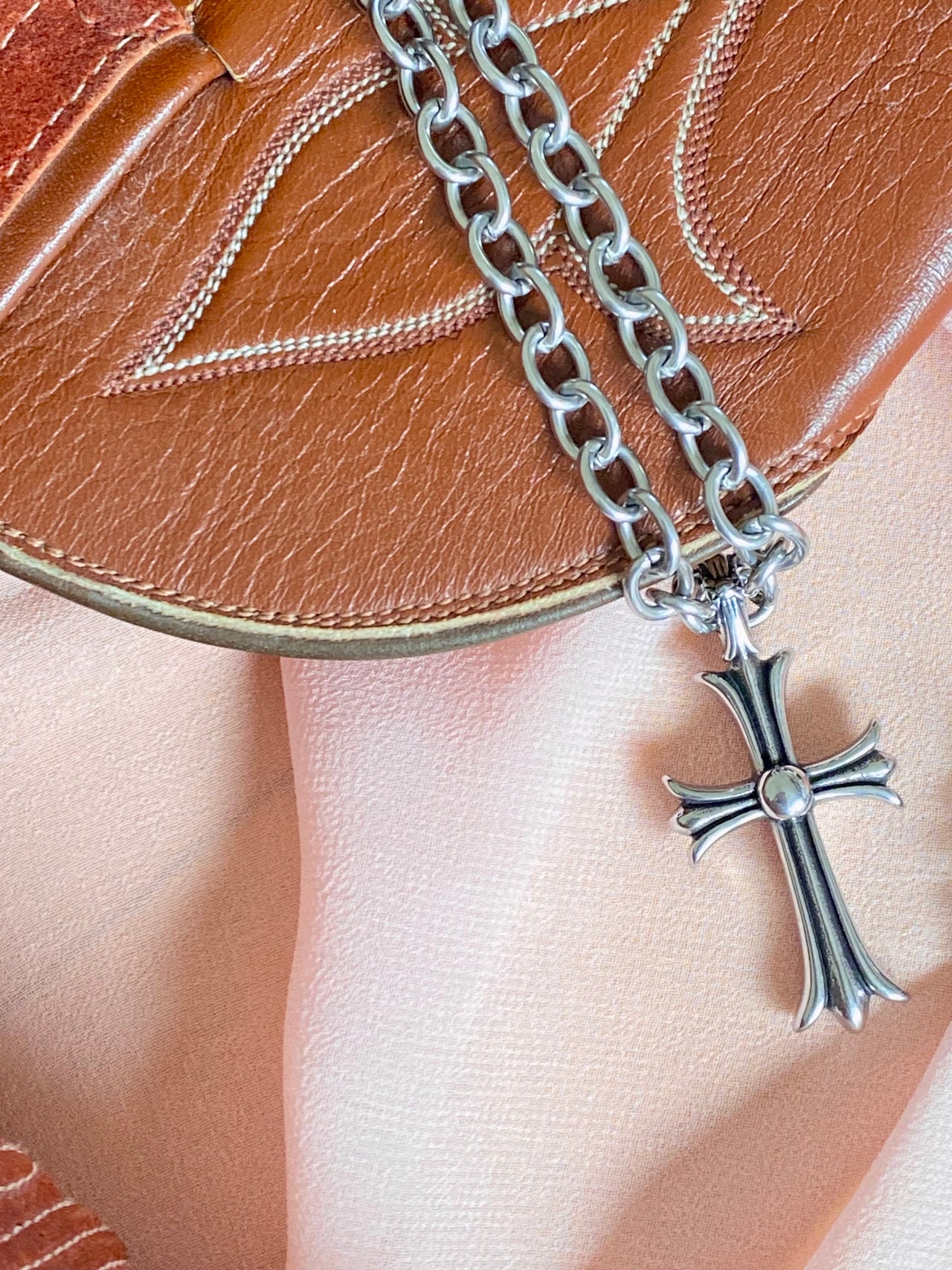 Silver Gothic Cross Necklace