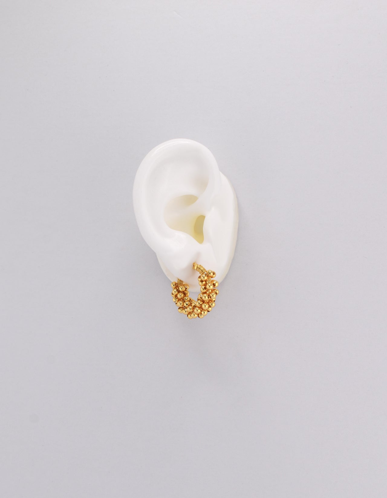 Chunky Beaded Ball Hoops