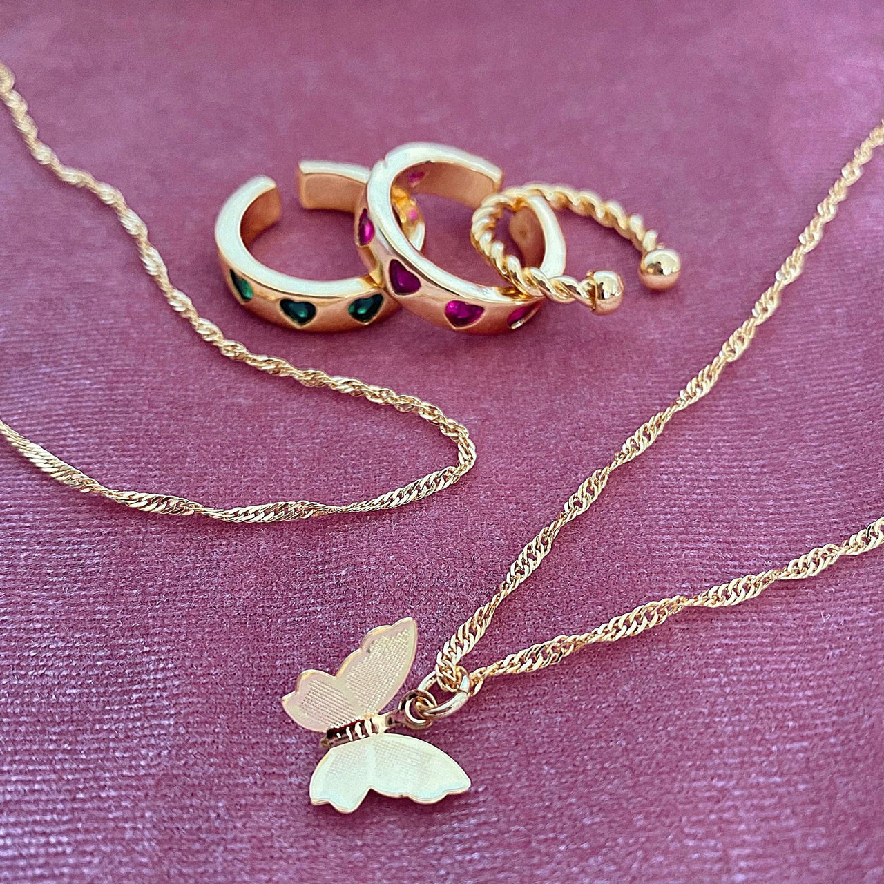 Dainty Gold Butterfly Necklace
