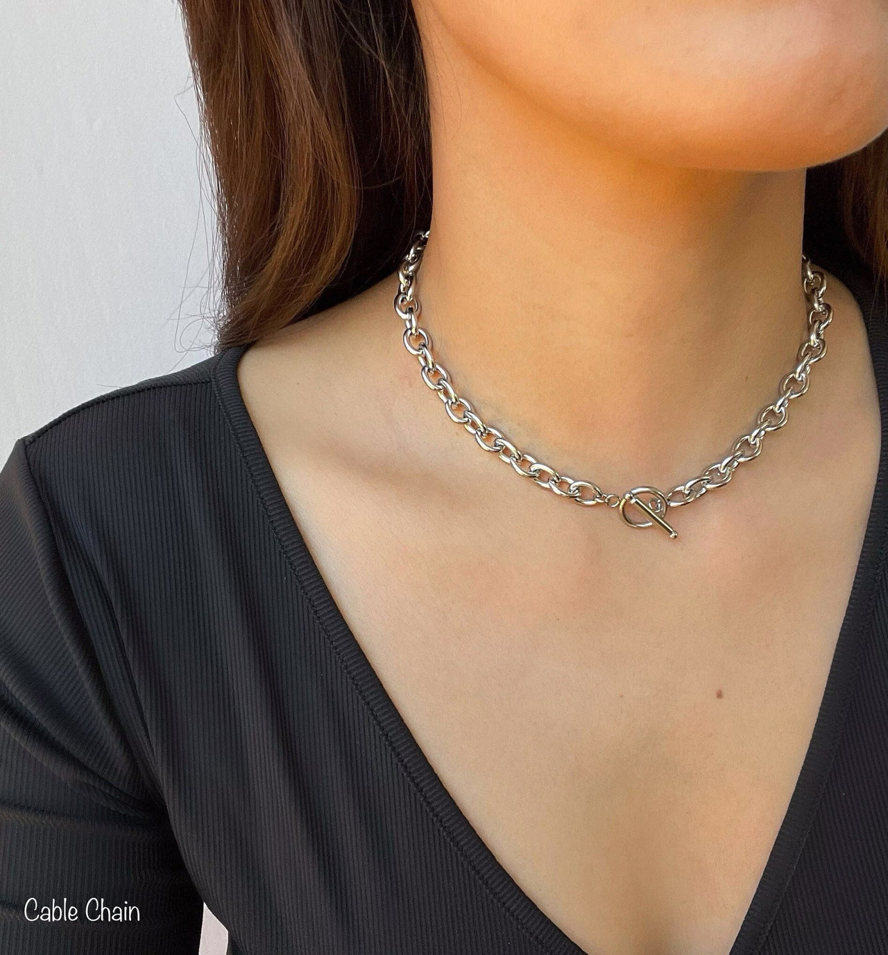 Cable Chain Toggle Necklace