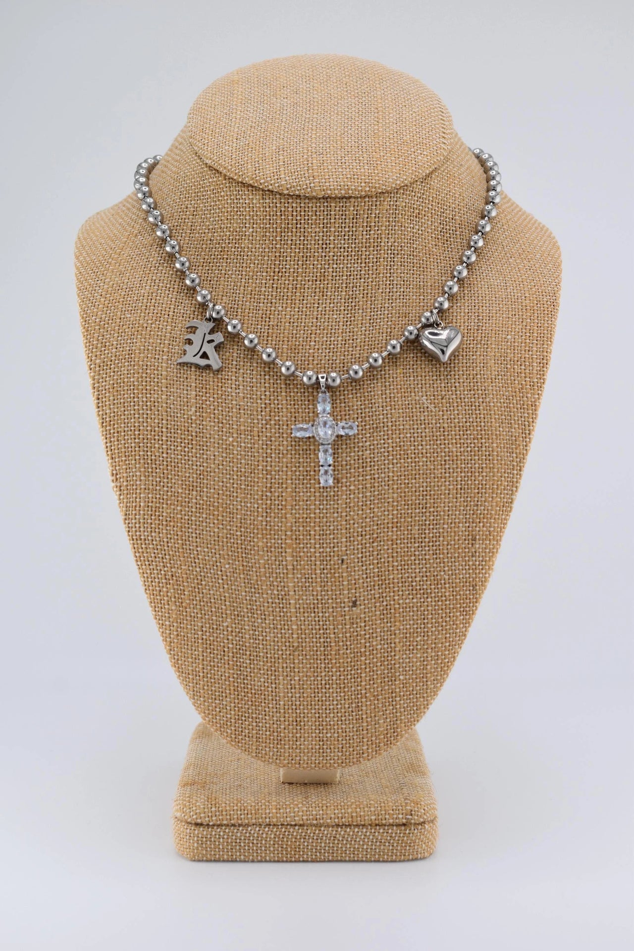 5mm Ball Chain Cross Pendant Necklace