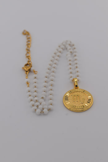 White Zodiac Necklace