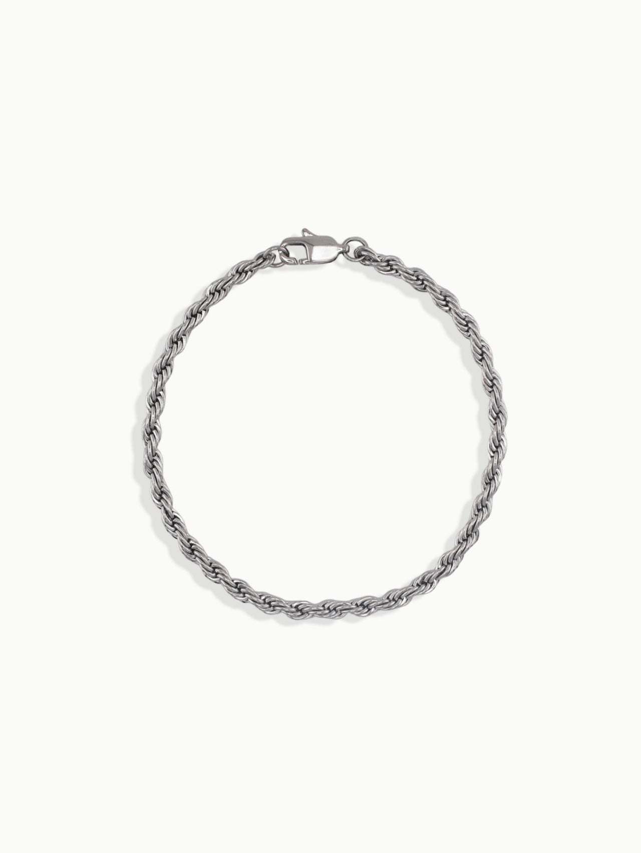 Silver Rope Chain Bracelet