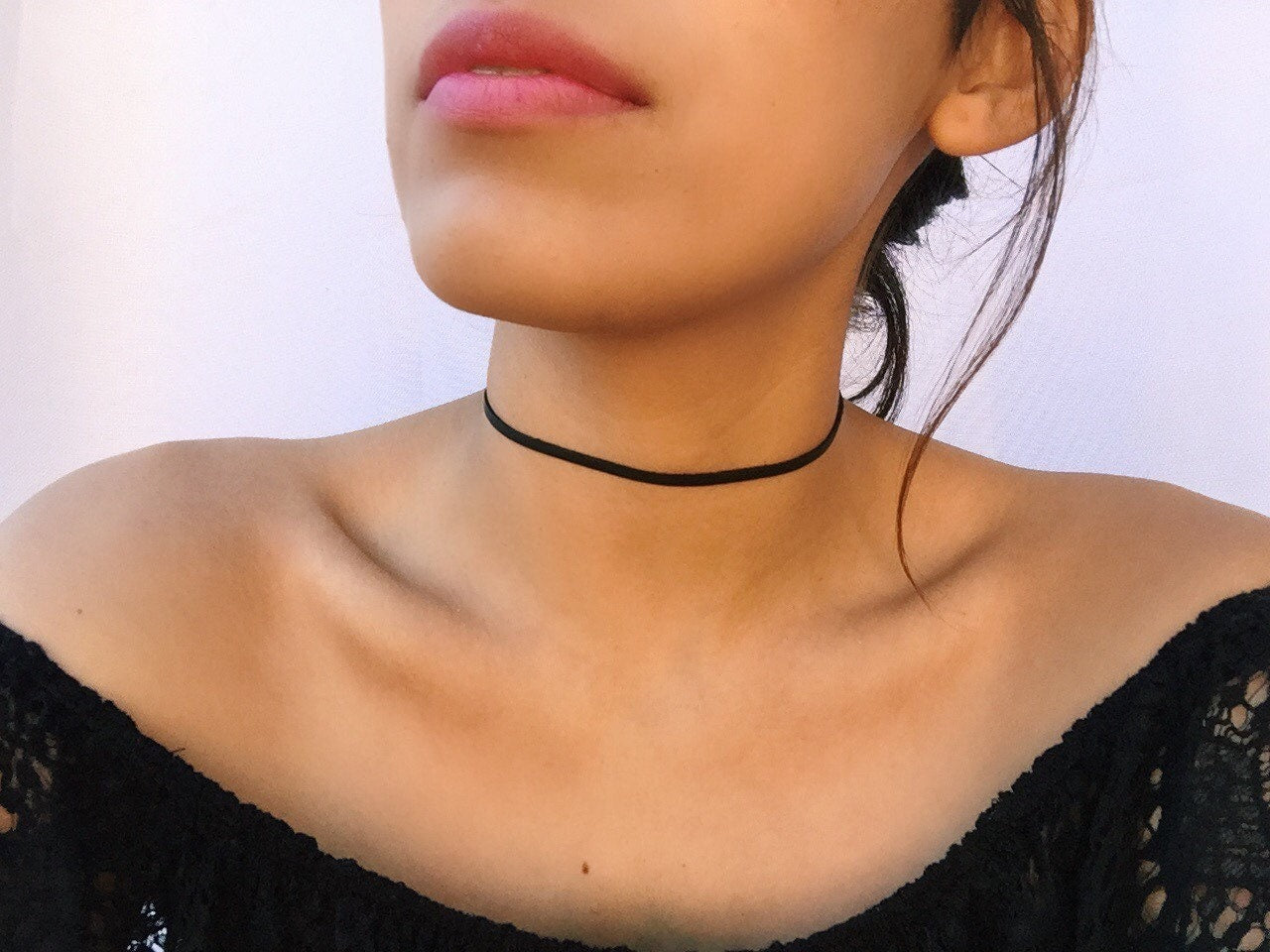 Black Leather Choker