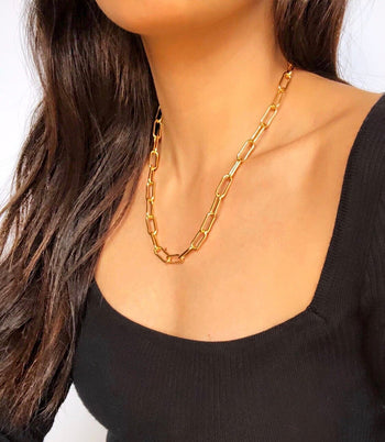 Chunky Oval Link Chain Necklace