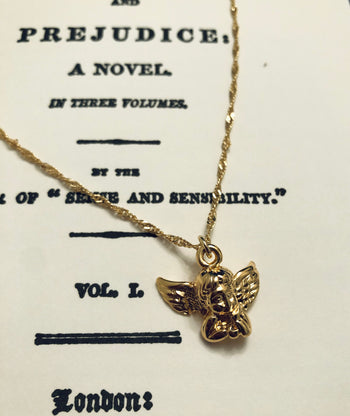 Gold Angel Charm Choker