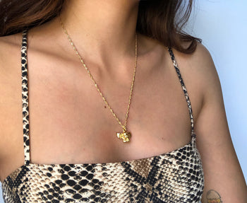 Gold Angel Charm Choker