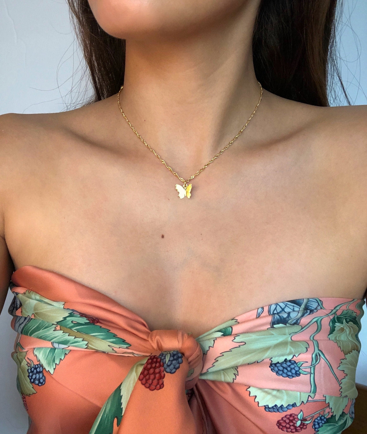 Dainty Gold Butterfly Necklace