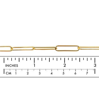 Thin Gold Paper Clip Chain Necklace