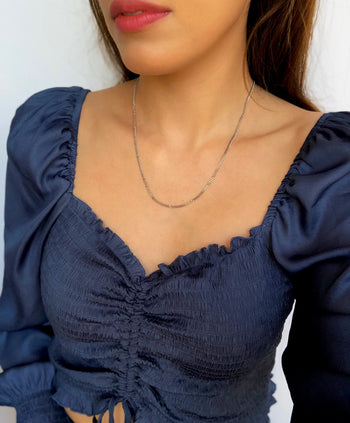 Dainty 2mm Curb Chain Necklace