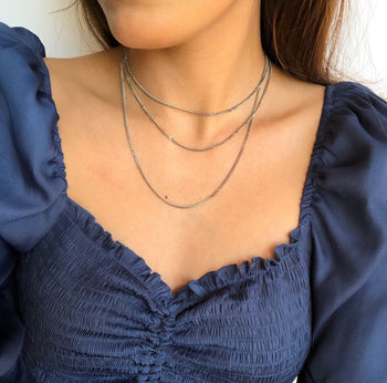 Dainty 2mm Curb Chain Necklace