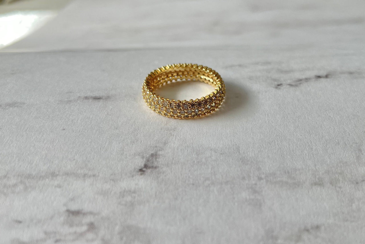 Gold Pave Eternity Ring