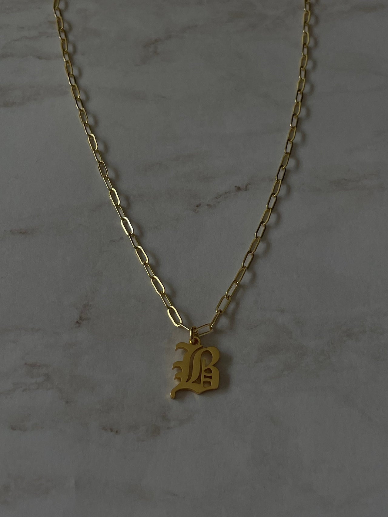 Gold Personalized Letter Necklace