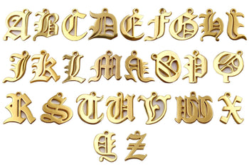 Gold Personalized Letter Necklace