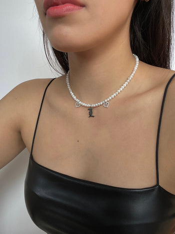 Pearl Personalized Letter Necklace
