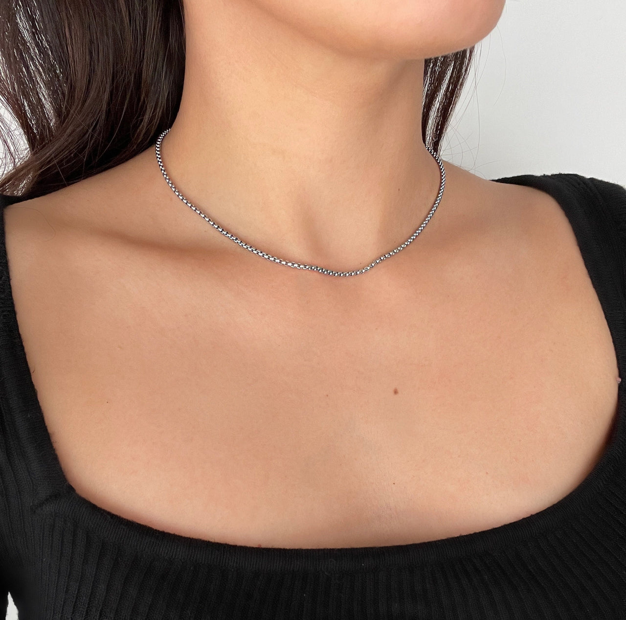 Rounded Box Chain Necklace