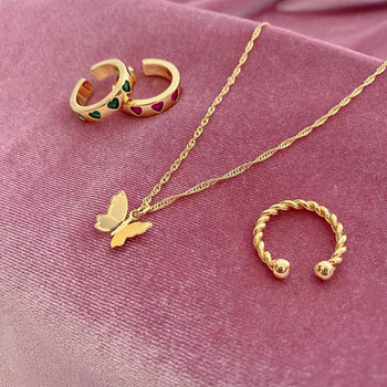 Dainty Gold Butterfly Necklace