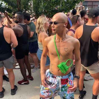 Pearl and Silver Paperclip Necklace