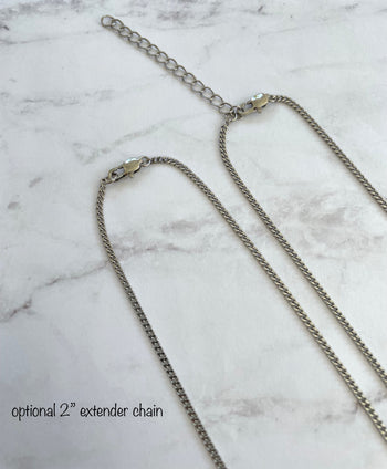 Dainty 2mm Curb Chain Necklace