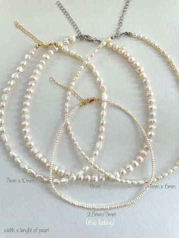 Dainty Seed Pearl Necklace