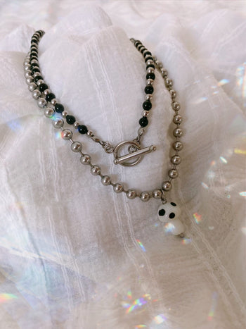 Black Agate Toggle Necklace