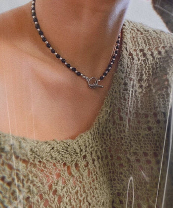 Black Agate Toggle Necklace
