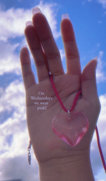 Colorful Suede Heart Necklace