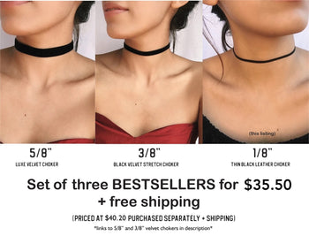 Black Leather Choker