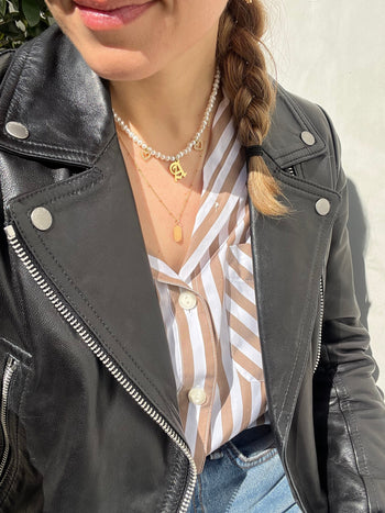 Pearl Personalized Letter Necklace