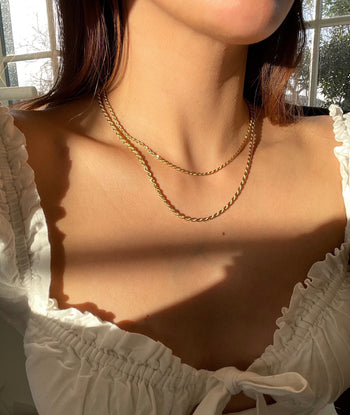 Gold Rope Chain Necklace