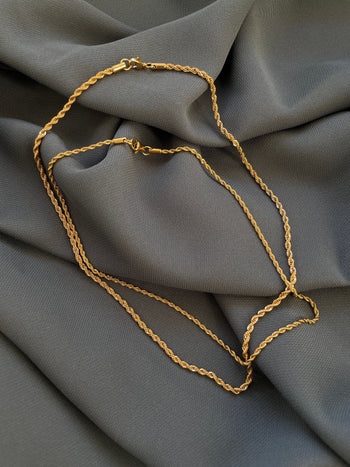 Gold Rope Chain Necklace