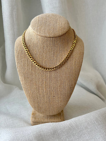 6.5mm Gold Curb Chain Choker