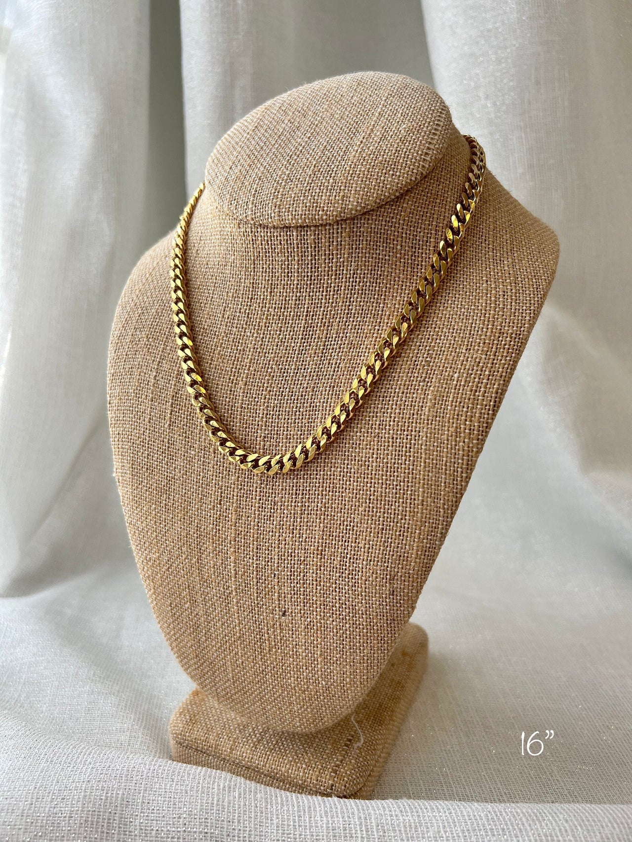 6.5mm Gold Curb Chain Choker