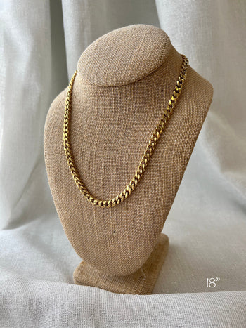 6.5mm Gold Curb Chain Choker