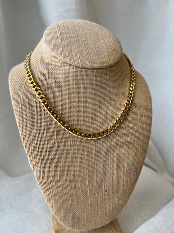 6.5mm Gold Curb Chain Choker