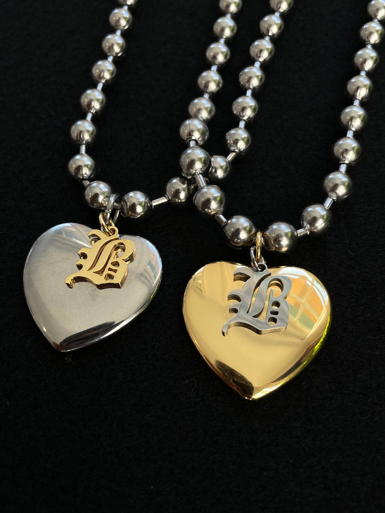 Love Ball Chain Heart Necklace