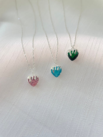 Dripping Heart Necklace