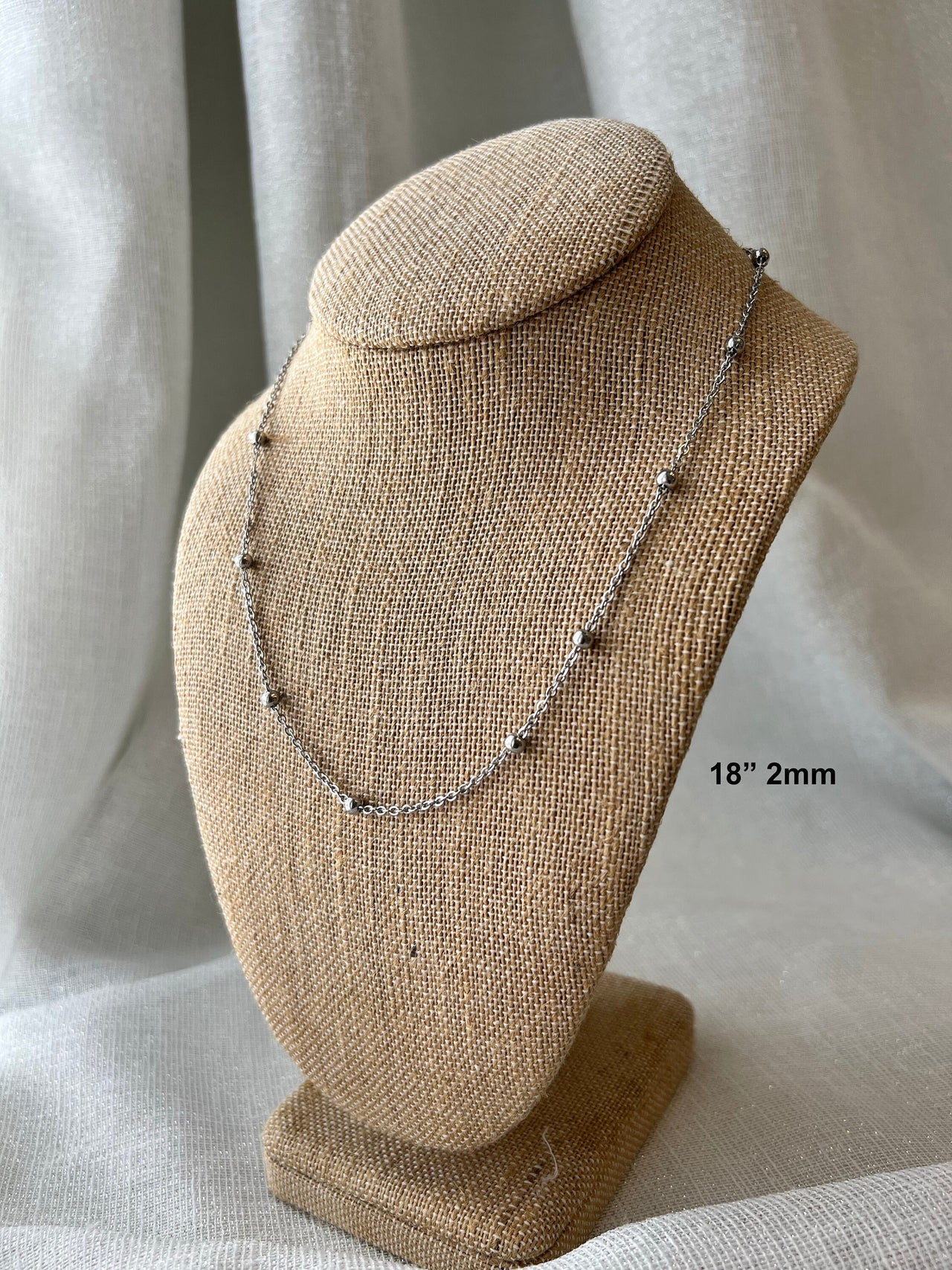 Silver Dainty Satellite Chain