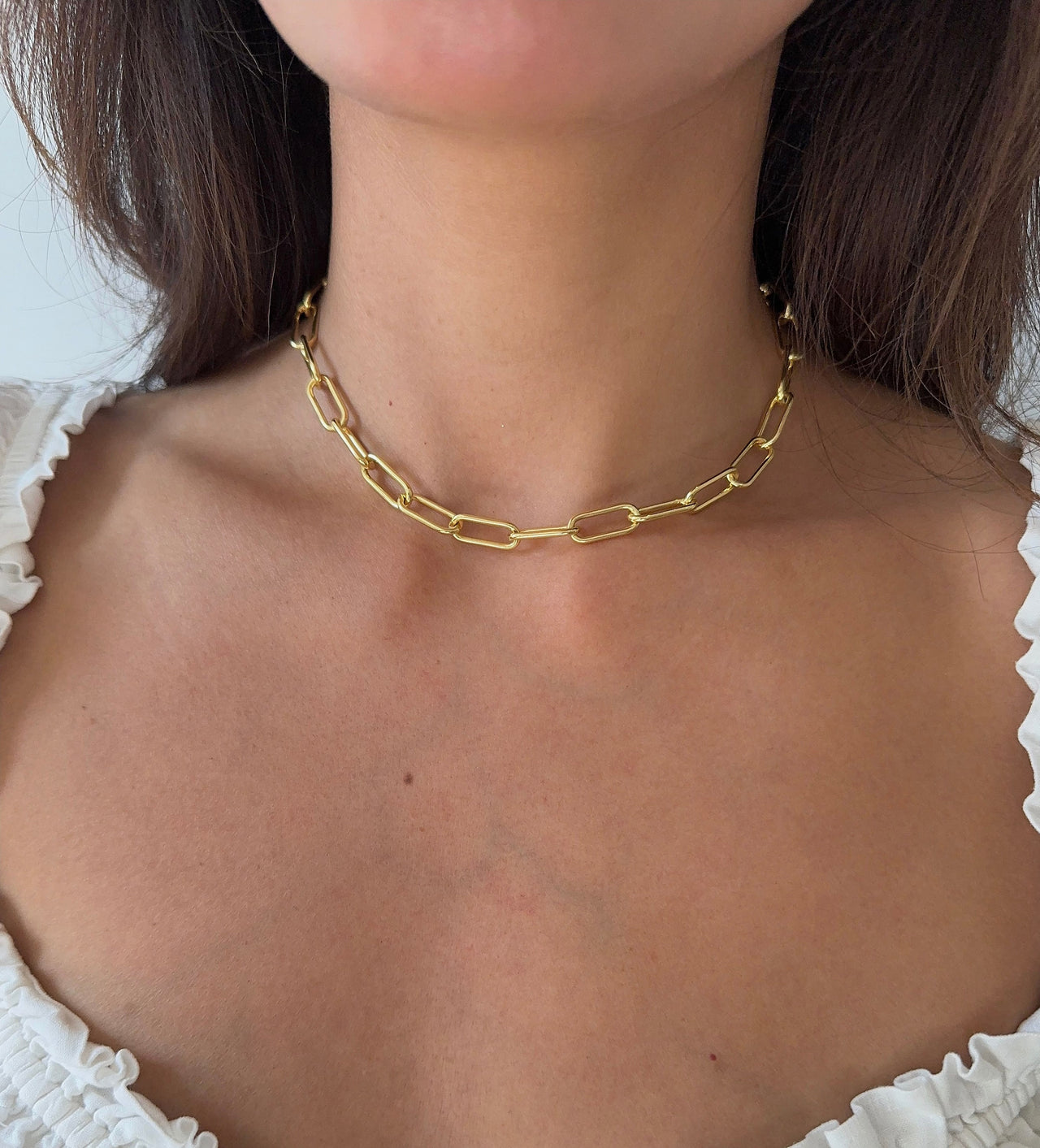 Chunky Oval Link Chain Necklace