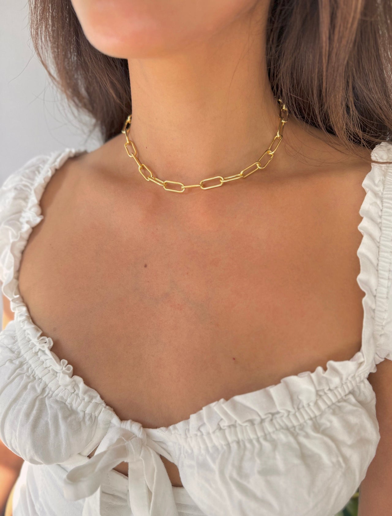 Chunky Oval Link Chain Necklace