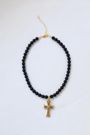 Black Agate Natural Stone Necklace