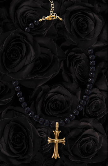 Black Agate Natural Stone Necklace