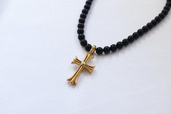 Black Agate Natural Stone Necklace