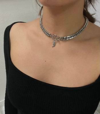 Letter Charm Toggle Necklace