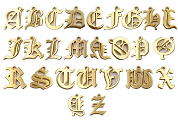 Gold Toggle Letter Charm Necklace