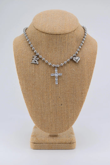 5mm Ball Chain Cross Pendant Necklace