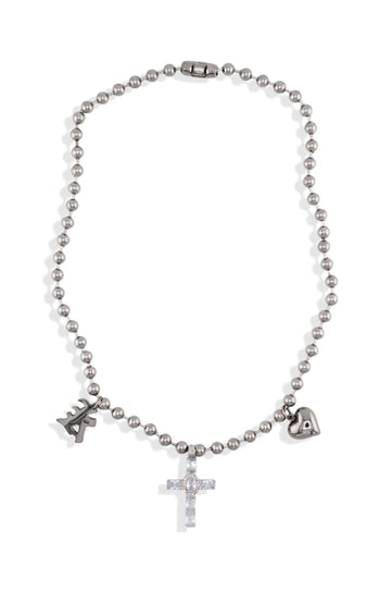 5mm Ball Chain Cross Pendant Necklace